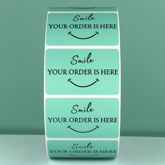 STICKERAFT Other - Smile Your Order Is Here Stickers Packaging Labels for Small Business THANK YOU